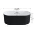 Dowell 59" Freestanding Fluted Acrylic Oval Bathtub - 60 Gallon Capacity - 081 5930 Series