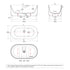 Dowell 59" Freestanding Fluted Acrylic Oval Bathtub - 60 Gallon Capacity - 081 5930 Series
