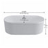Dowell 67" Freestanding Fluted Acrylic Oval Bathtub - 70 Gallon Capacity - 081 6731 Series