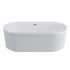 Dowell 67" Freestanding Fluted Acrylic Oval Bathtub - 70 Gallon Capacity - 081 6731 Series