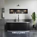 Dowell 67" Freestanding Fluted Acrylic Oval Bathtub - 70 Gallon Capacity - 081 6731 Series