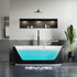Dowell 67" Freestanding Fluted Acrylic Oval Bathtub - 70 Gallon Capacity - 081 6731 Series
