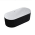 Dowell 67" Freestanding Fluted Acrylic Oval Bathtub - 70 Gallon Capacity - 081 6731 Series
