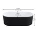 Dowell 67" Freestanding Fluted Acrylic Oval Bathtub - 70 Gallon Capacity - 081 6731 Series