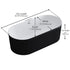Dowell 67" Freestanding Fluted Acrylic Oval Bathtub - 70 Gallon Capacity - 081 6731 Series