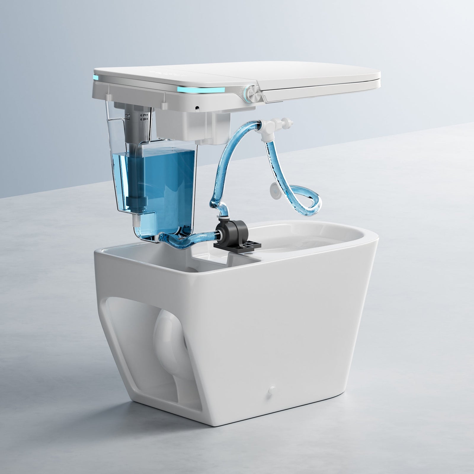 Dowell Smart Toilet With water tank, Auto cover open/close, No water pressure limitation,Whisper-quiet flushing - 093 Series