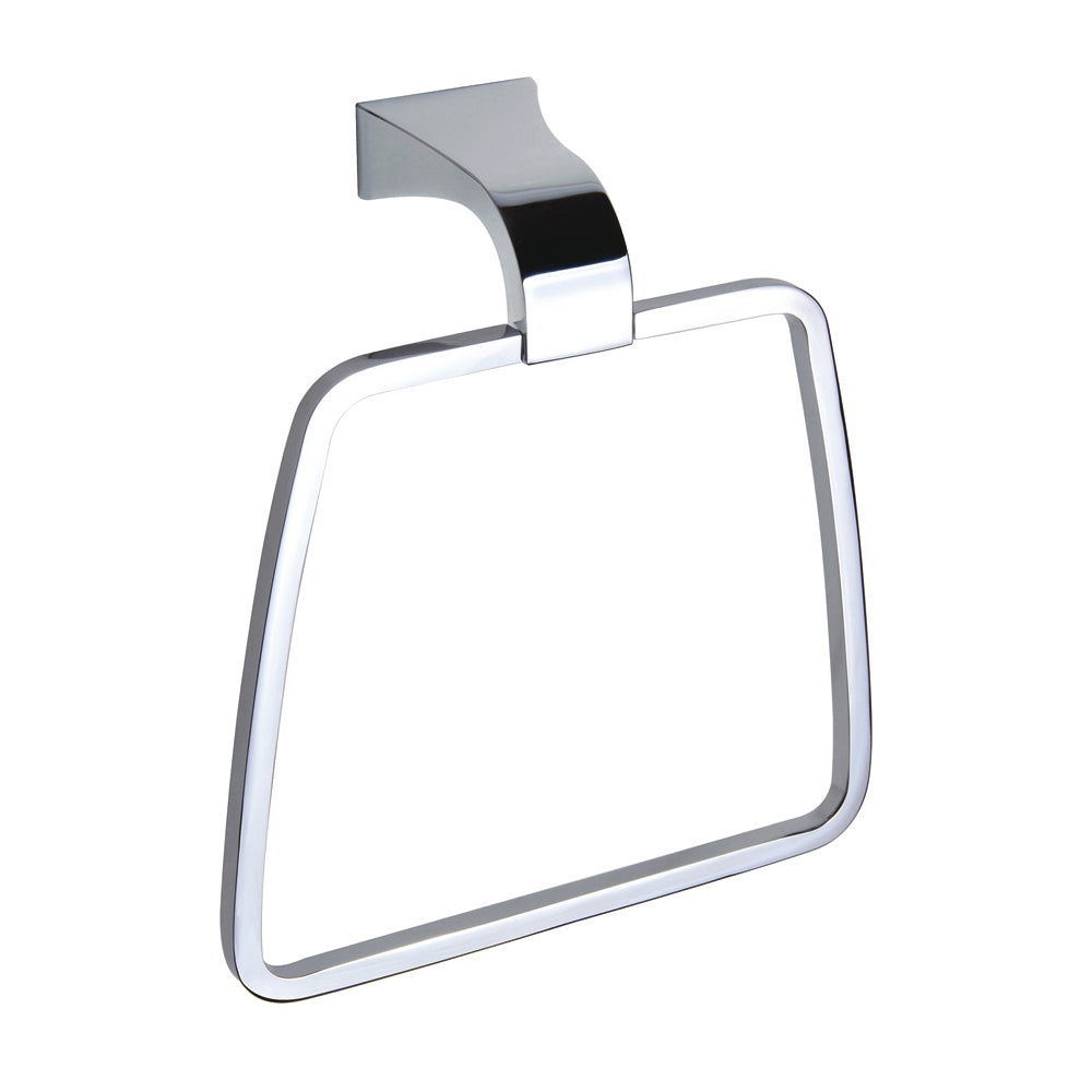 Dowell 7-1/2" Wall-Mounted Towel Ring - Brass with Chrome Finish - 1002 06 Series