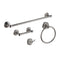 Dowell 4-Piece Bathroom Accessory Set- Rounded Design - Bath Towel Bar, Hand Towel Ring, Toilet Paper Holder, Towel/Robe Hook - 1003 41 Series