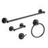 Dowell 4-Piece Bathroom Accessory Set- Rounded Design - Bath Towel Bar, Hand Towel Ring, Toilet Paper Holder, Towel/Robe Hook - 1003 41 Series