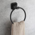 Dowell 4-Piece Bathroom Accessory Set- Rectangular Design - Bath Towel Bar, Hand Towel Ring, Toilet Paper Holder, Towel/Robe Hook - 1004 41 Series