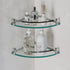 Dowell 9-7/8" Bathroom Shower Corner Glass Shelf with Rail and Wall Mounting Strips - Chrome - 2008 001 01 Series