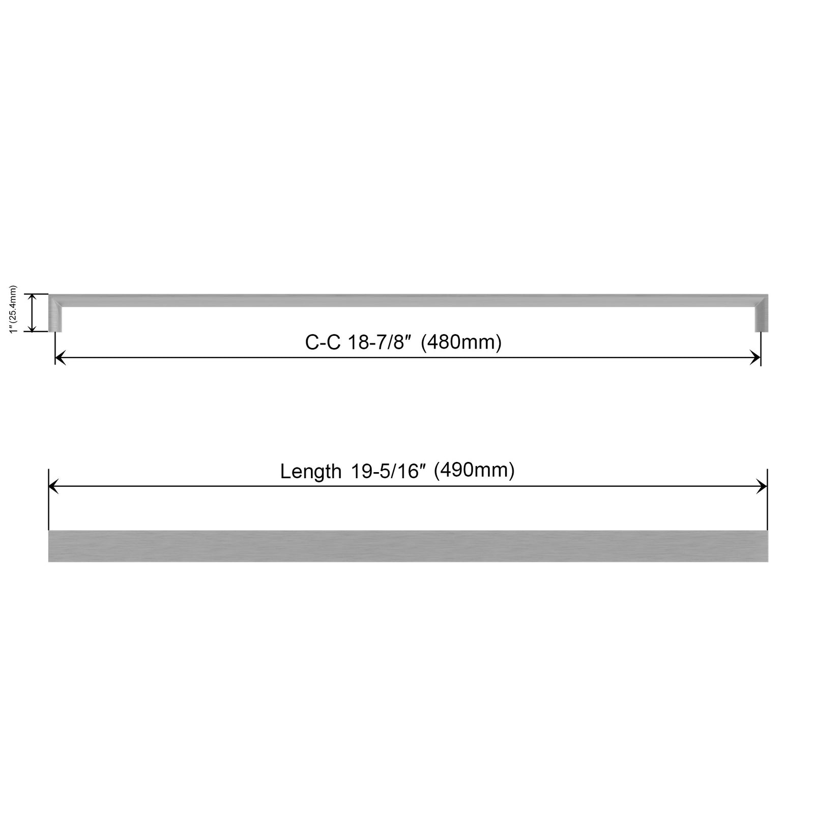 Dowell Cabinet Handle, Zinc Alloy Bar Pulls, 3007 Series