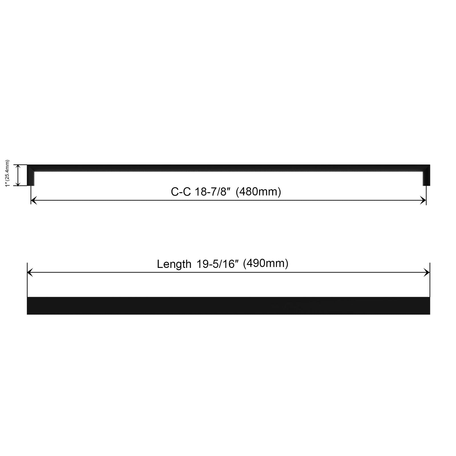 Dowell Cabinet Handle, Zinc Alloy Bar Pulls, 3007 Series