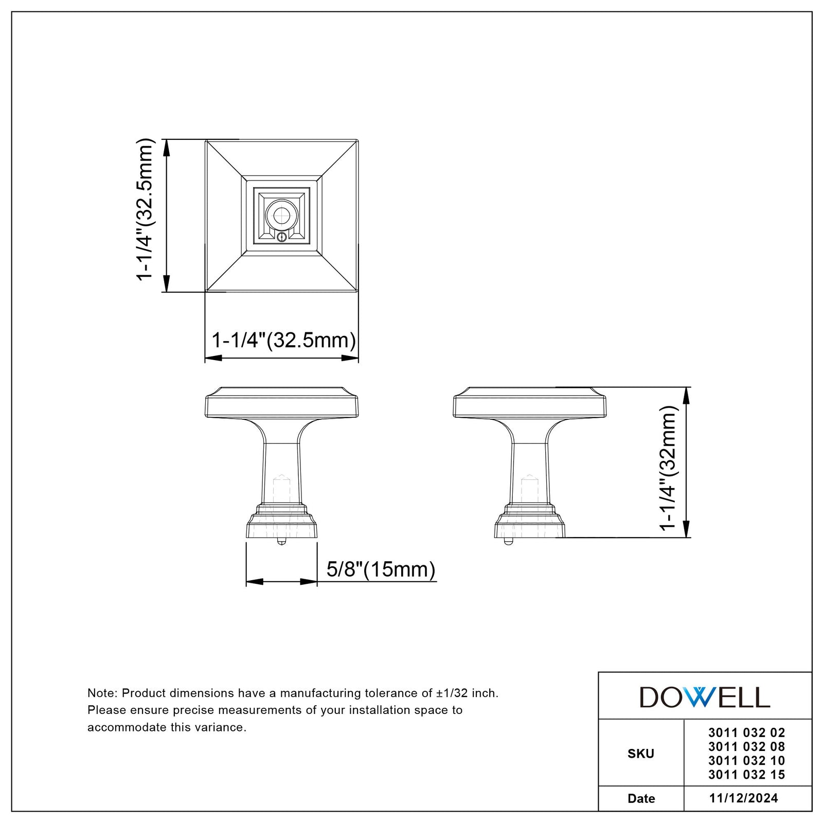 Dowell 1-1/4