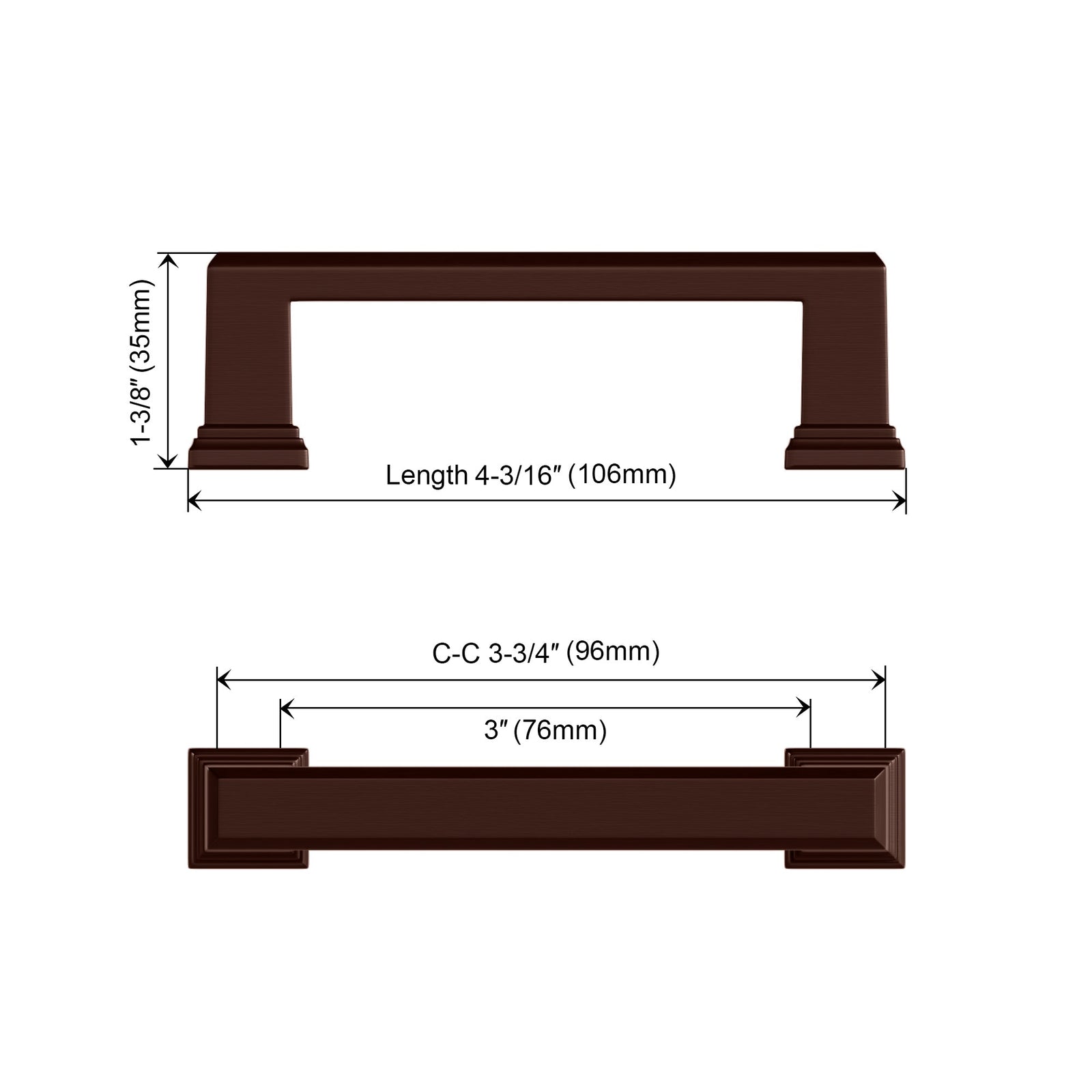 Dowell Cabinet Handle, Bar Pulls, Zinc Alloy-3011 Series