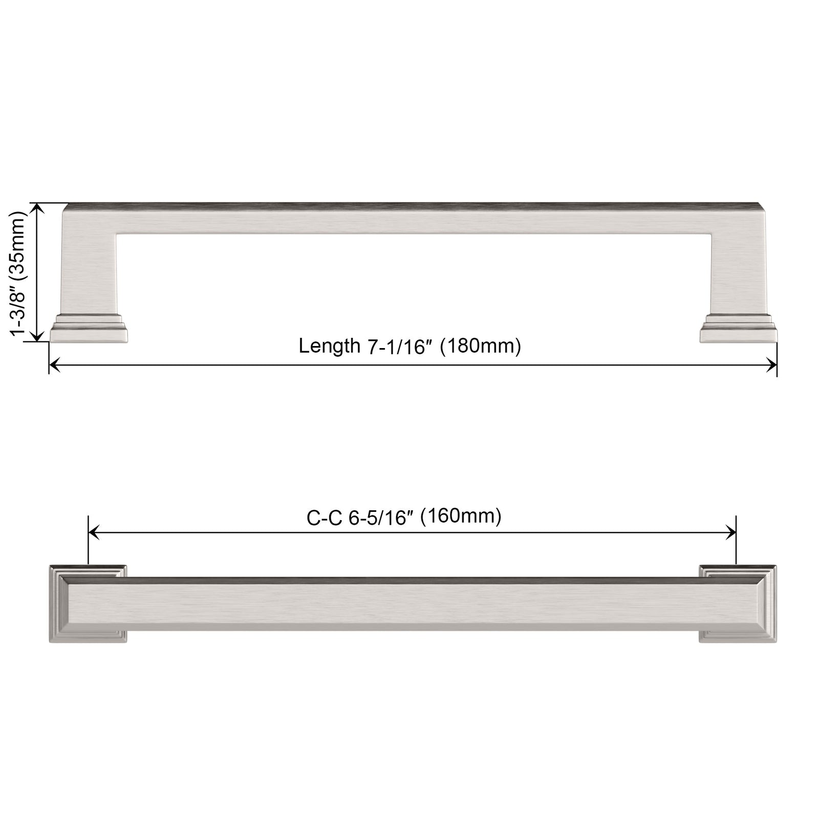 Dowell Cabinet Handle, Bar Pulls, Zinc Alloy-3011 Series