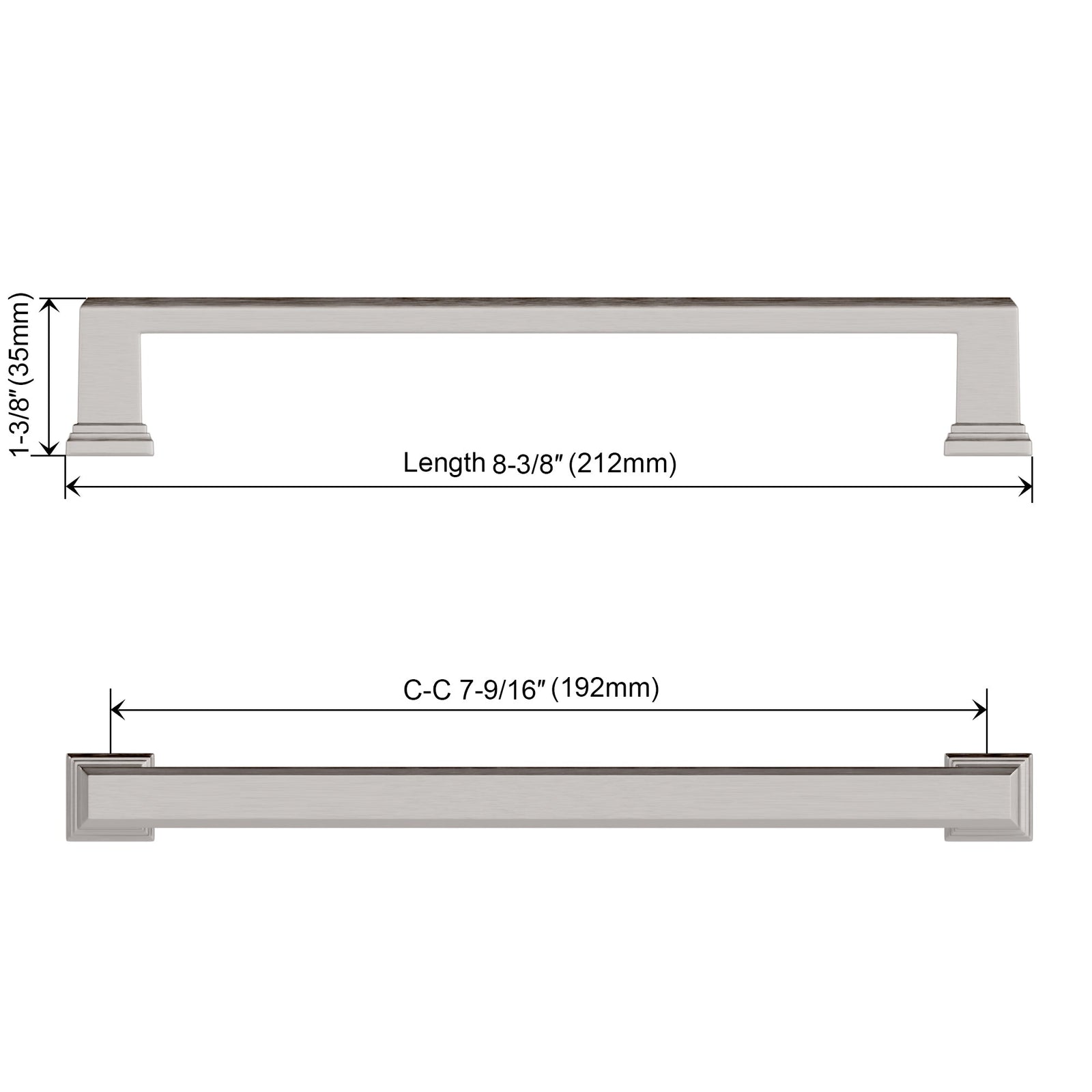 Dowell Cabinet Handle, Bar Pulls, Zinc Alloy-3011 Series