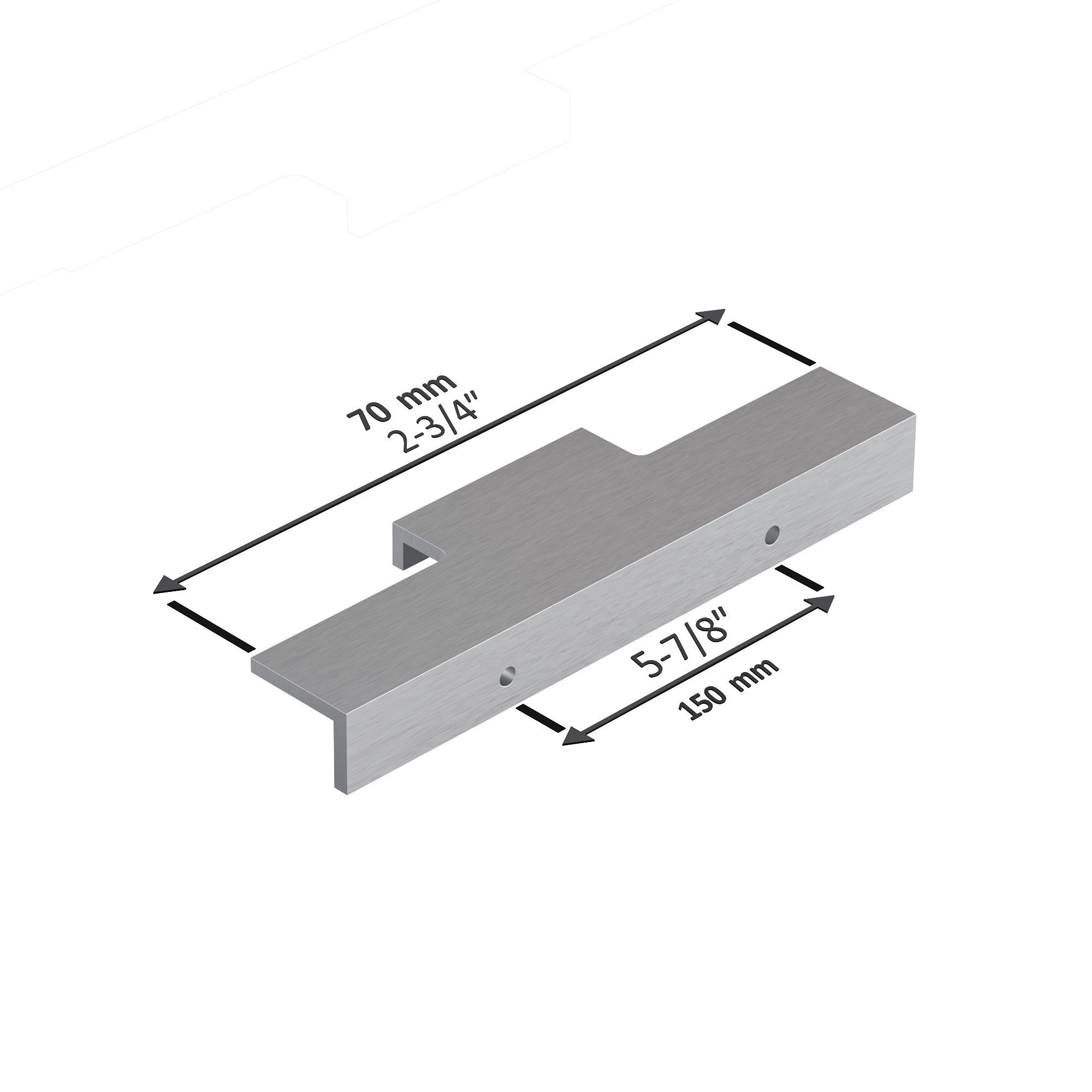 Dowell Cabinet Handle, Finger Pulls, 10 Pack - 3063 Series