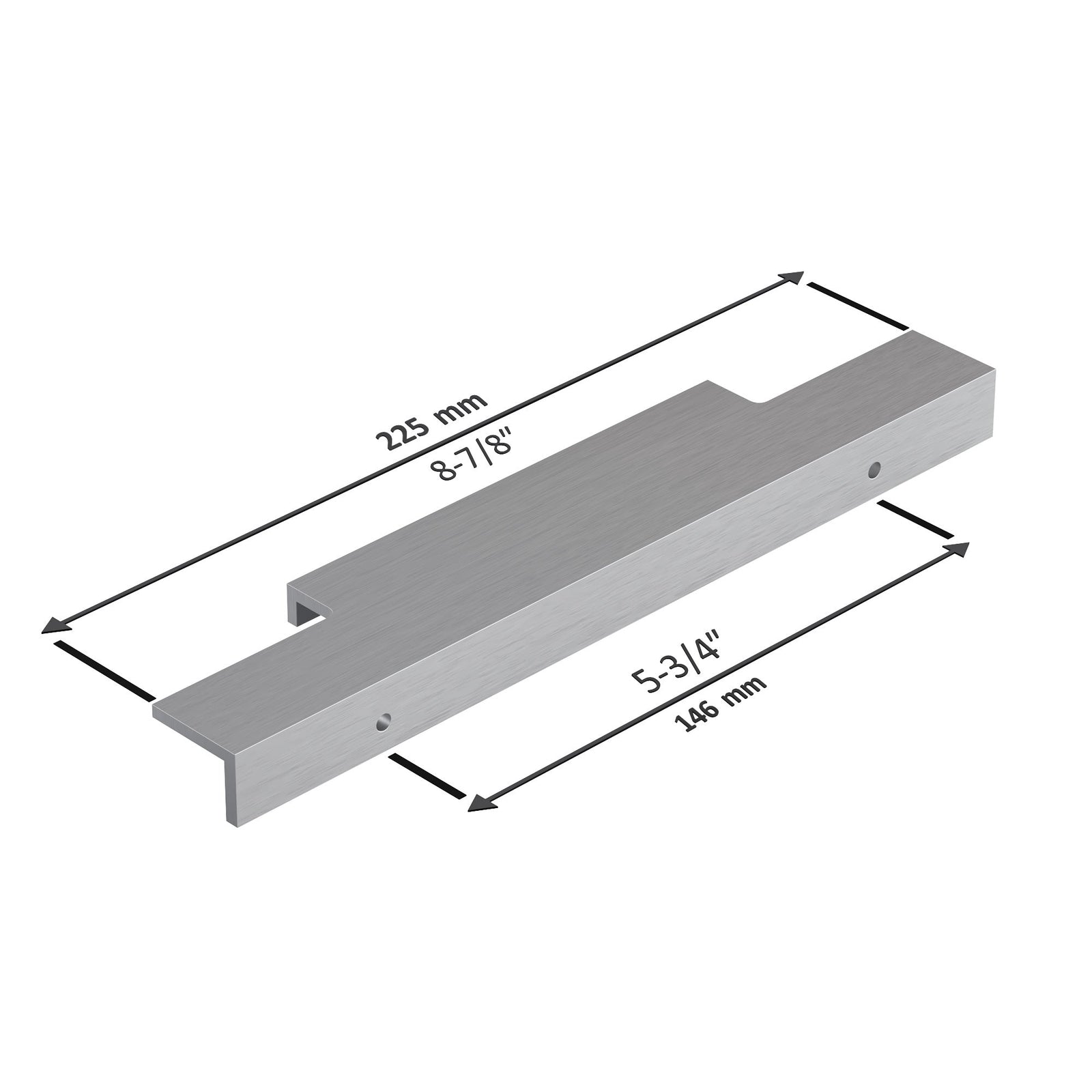 Dowell Cabinet Handle, Finger Pulls, 10 Pack - 3063 Series