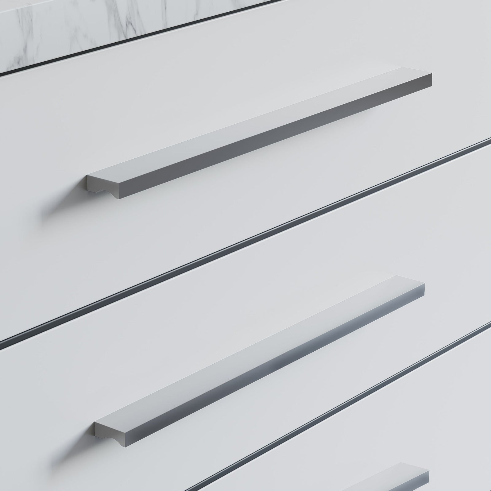Dowell Cabinet Handles-Aluminum Cabinet Drawer/Door Finger Pulls-3064 Series