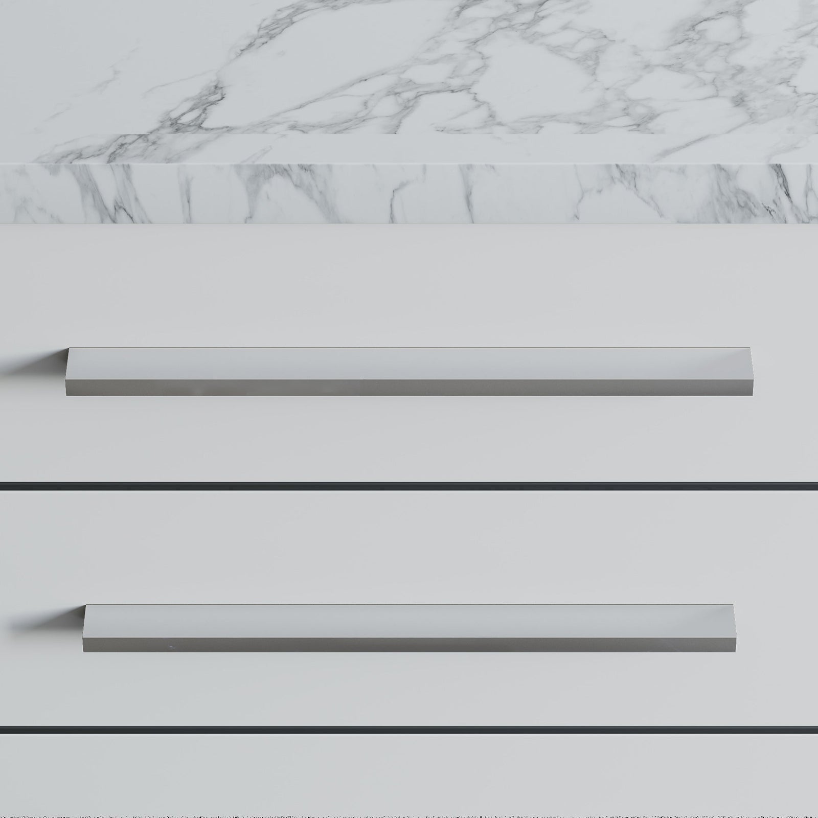 Dowell Cabinet Handles-Aluminum Cabinet Drawer/Door Finger Pulls-3064 Series