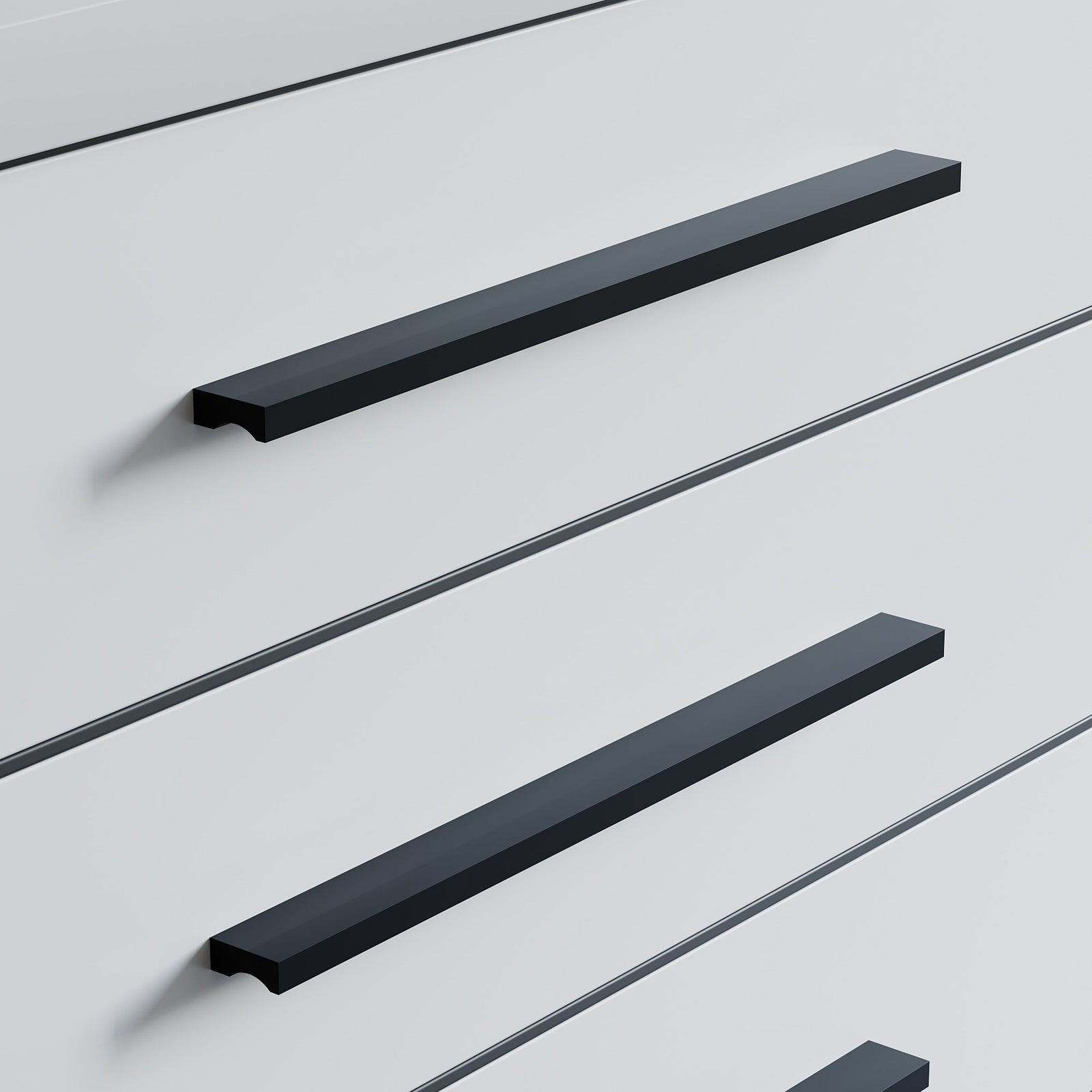 Dowell Cabinet Handles-Aluminum Cabinet Drawer/Door Finger Pulls-3064 Series