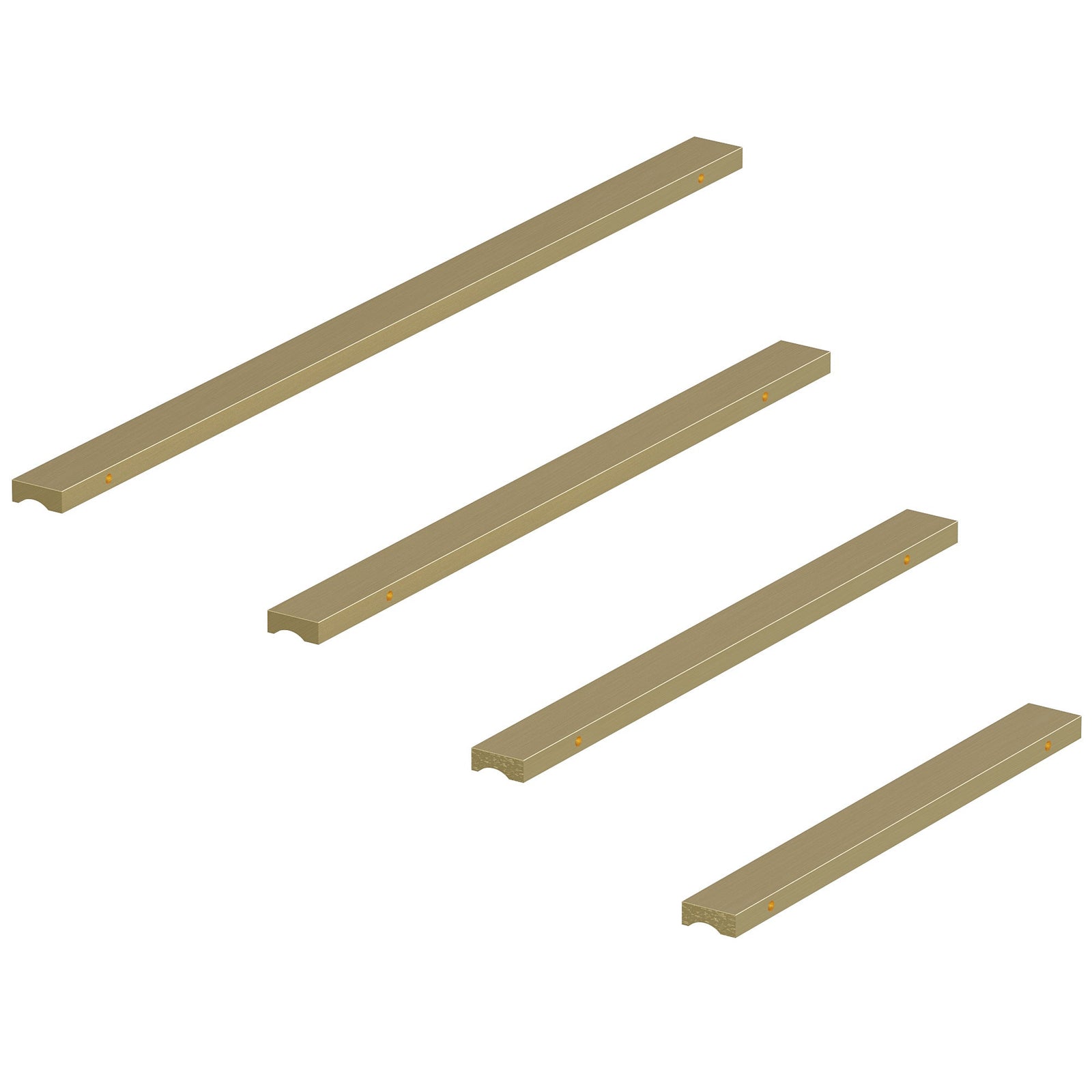 Dowell Cabinet Handles-Aluminum Cabinet Drawer/Door Finger Pulls-3064 Series