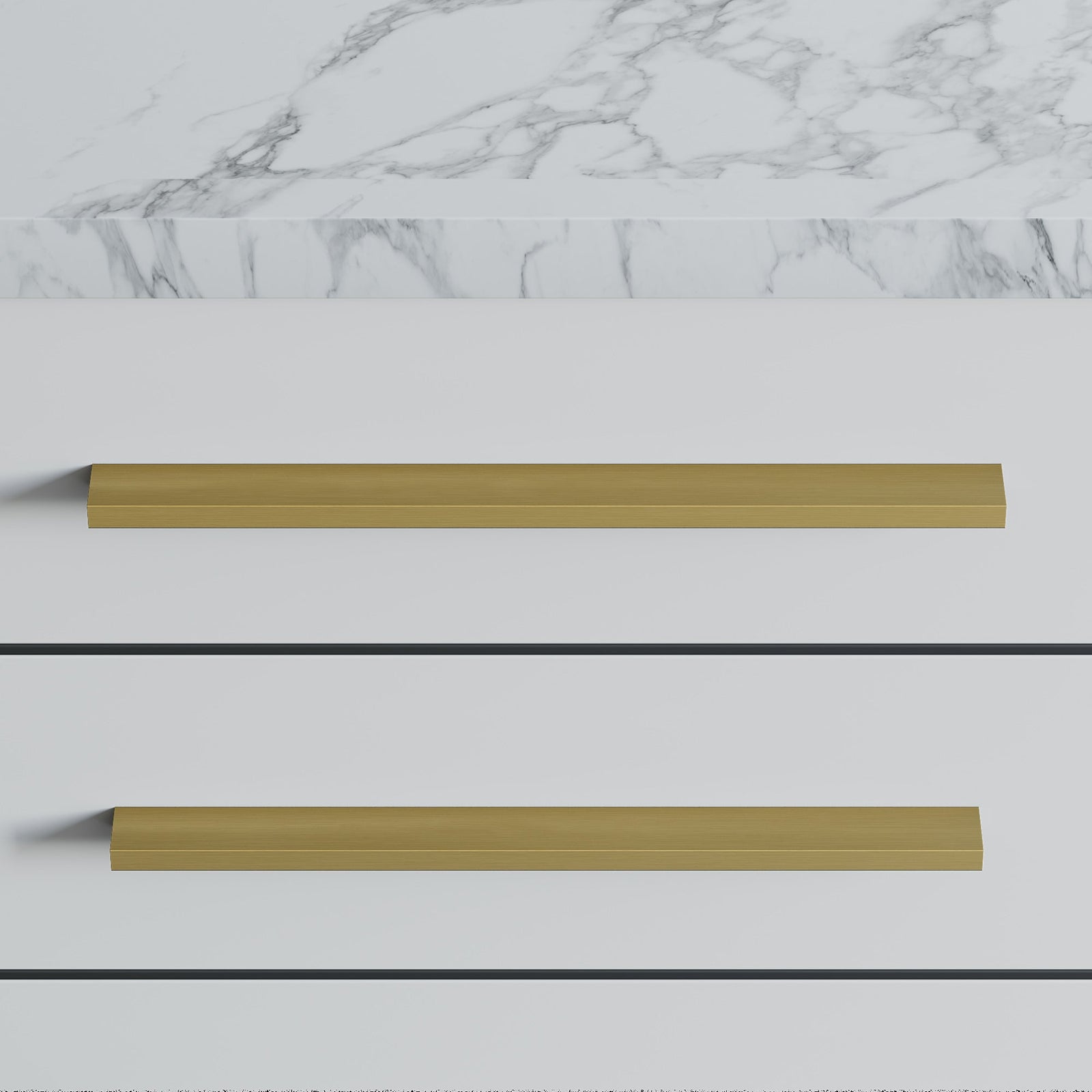 Dowell Cabinet Handles-Aluminum Cabinet Drawer/Door Finger Pulls-3064 Series