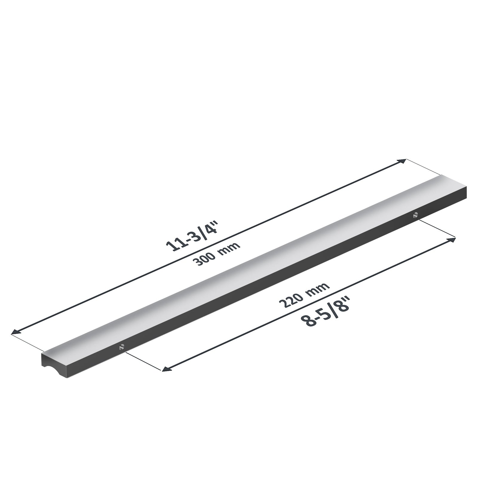 Dowell Cabinet Handles-Aluminum Cabinet Drawer/Door Finger Pulls-3064 Series