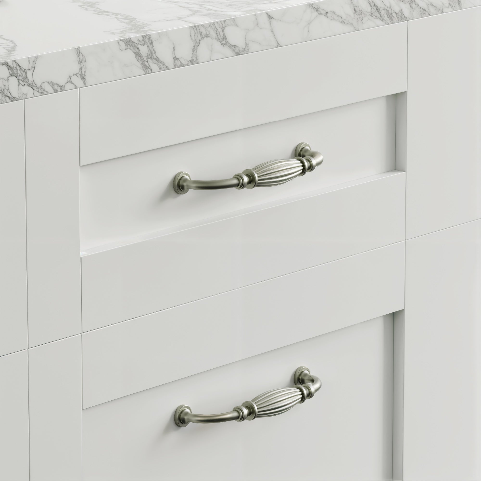 Dowell 5-3/4" Cabinet Pulls - Zinc Alloy, 5-1/32" Center-to-Center, 10 Pack - 3131 128 Series