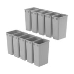 Dowell Gray Plastic Trash Can 50Qt – Durable Garbage Bin for Kitchen, Office, Home & Commercial Use – Fits Pull-Out Frames