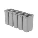 Dowell Gray Plastic Trash Can 50Qt – Durable Garbage Bin for Kitchen, Office, Home & Commercial Use – Fits Pull-Out Frames