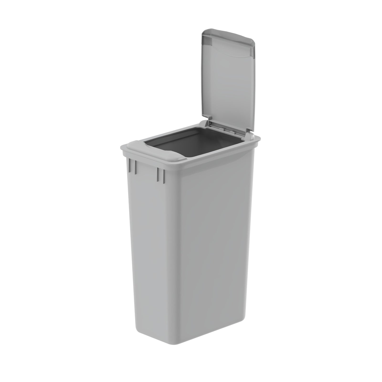 Dowell Gray Plastic Trash Can 50Qt - Durable Garbage Bin with Lid for Kitchen, Office, Home & Commercial Use – Fits Pull-Out Frames