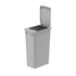 Dowell Gray Plastic Trash Can 50Qt - Durable Garbage Bin with Lid for Kitchen, Office, Home & Commercial Use – Fits Pull-Out Frames