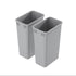 Dowell Gray Plastic Trash Can 50Qt – Durable Garbage Bin for Kitchen, Office, Home & Commercial Use – Fits Pull-Out Frames