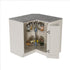 Dowell Lazy Susan - 24"/28"/32" 270 Degree/Kidney-Shaped, 2 Shelves, Kitchen Base Corner Cabinet Organizer, Chrome - 4001 270 Series