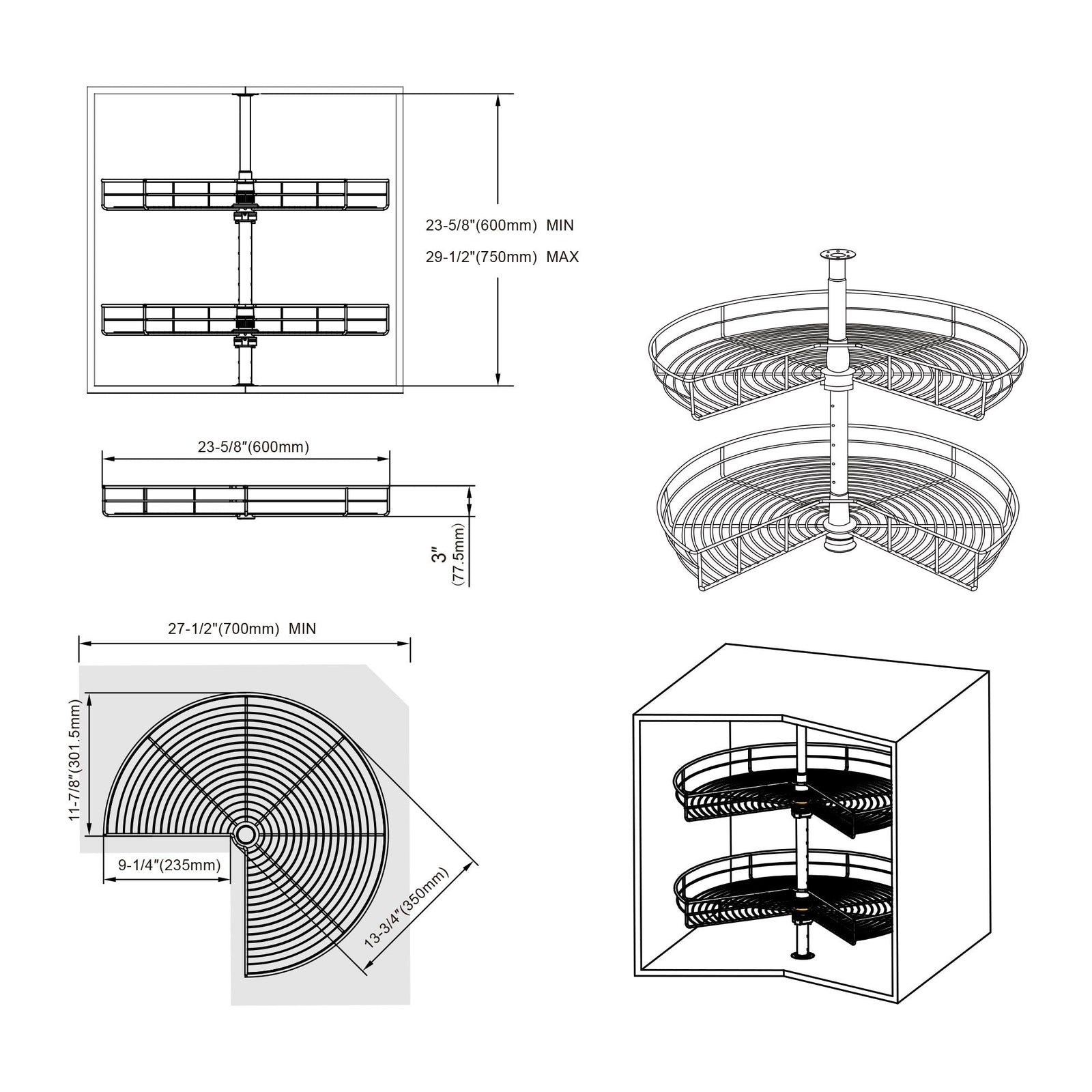 Dowell Lazy Susan - 24