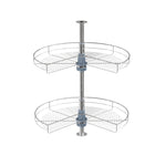Dowell Lazy Susan - 24"/28"/32" 270 Degree/Kidney-Shaped, 2 Shelves, Kitchen Base Corner Cabinet Organizer, Chrome - 4001 270 Series