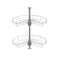 Dowell Lazy Susan - 24"/28"/32" 270 Degree/Kidney-Shaped, 2 Shelves, Kitchen Base Corner Cabinet Organizer, Chrome - 4001 270 Series