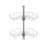 Dowell Lazy Susan - 24"/28"/32" 270 Degree/Kidney-Shaped, 2 Shelves, Kitchen Base Corner Cabinet Organizer, Chrome - 4001 270 Series