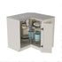Dowell Lazy Susan - 24"/28"/32" 270 Degree/Kidney-Shaped, 2 Shelves, Kitchen Base Corner Cabinet Organizer, Chrome - 4001 270 Series