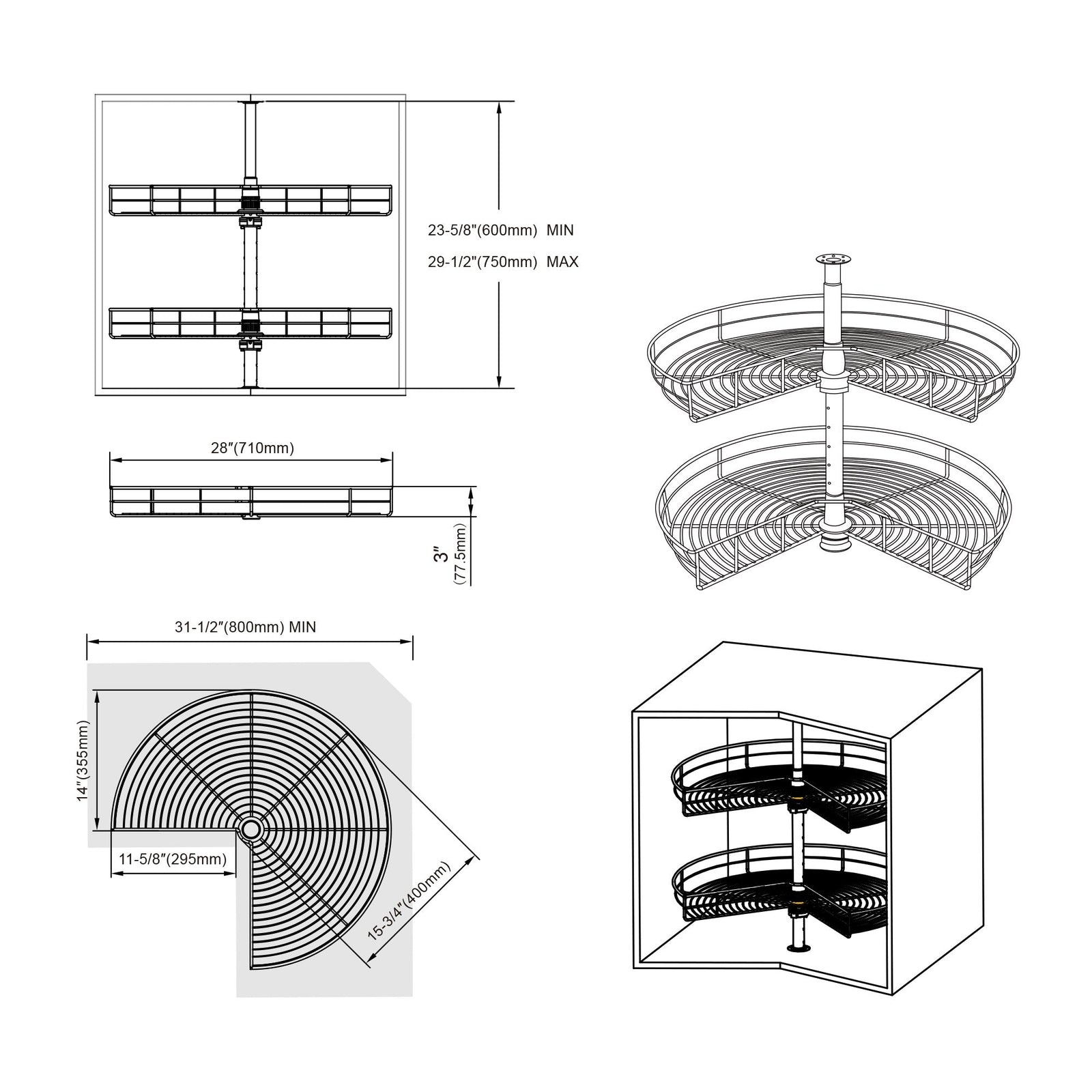 Dowell Lazy Susan - 24