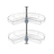 Dowell Lazy Susan - 24"/28"/32" 270 Degree/Kidney-Shaped, 2 Shelves, Kitchen Base Corner Cabinet Organizer, Chrome - 4001 270 Series
