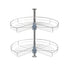 Dowell Lazy Susan - 24"/28"/32" 270 Degree/Kidney-Shaped, 2 Shelves, Kitchen Base Corner Cabinet Organizer, Chrome - 4001 270 Series