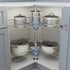 Dowell Lazy Susan - 24"/28"/32" 270 Degree/Kidney-Shaped, 2 Shelves, Kitchen Base Corner Cabinet Organizer, Chrome - 4001 270 Series