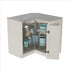 Dowell Lazy Susan - 24"/28"/32" 270 Degree/Kidney-Shaped, 2 Shelves, Kitchen Base Corner Cabinet Organizer, Chrome - 4001 270 Series