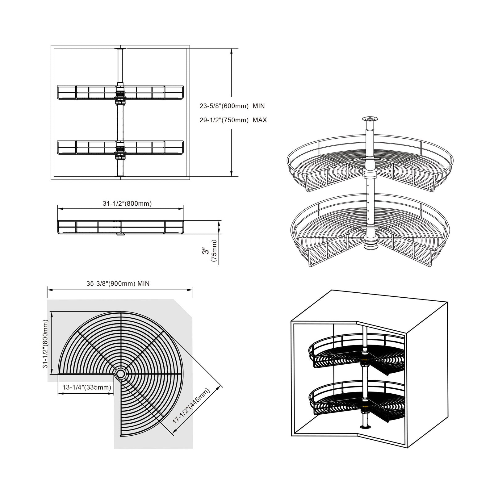 Dowell Lazy Susan - 24