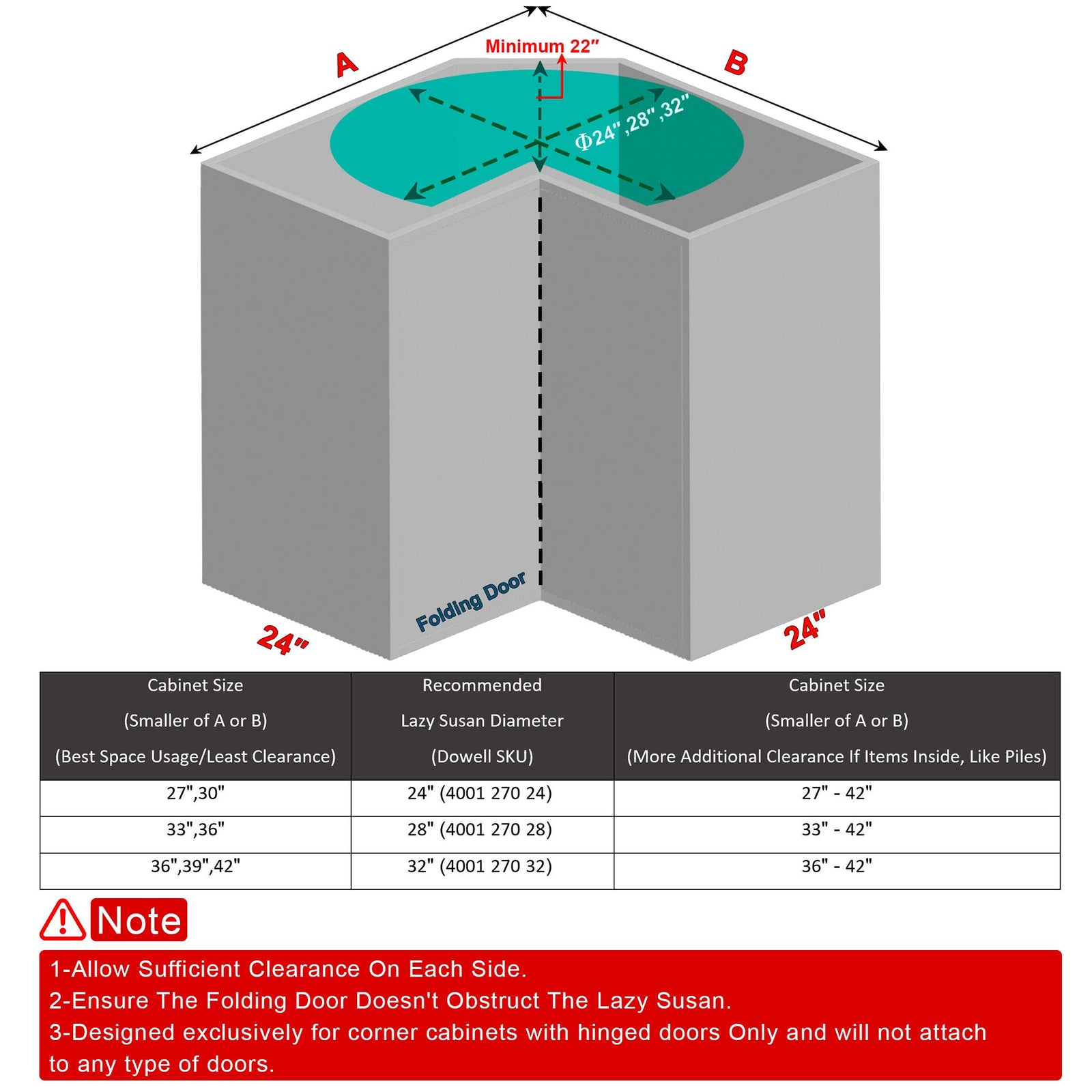 Dowell Lazy Susan - 24