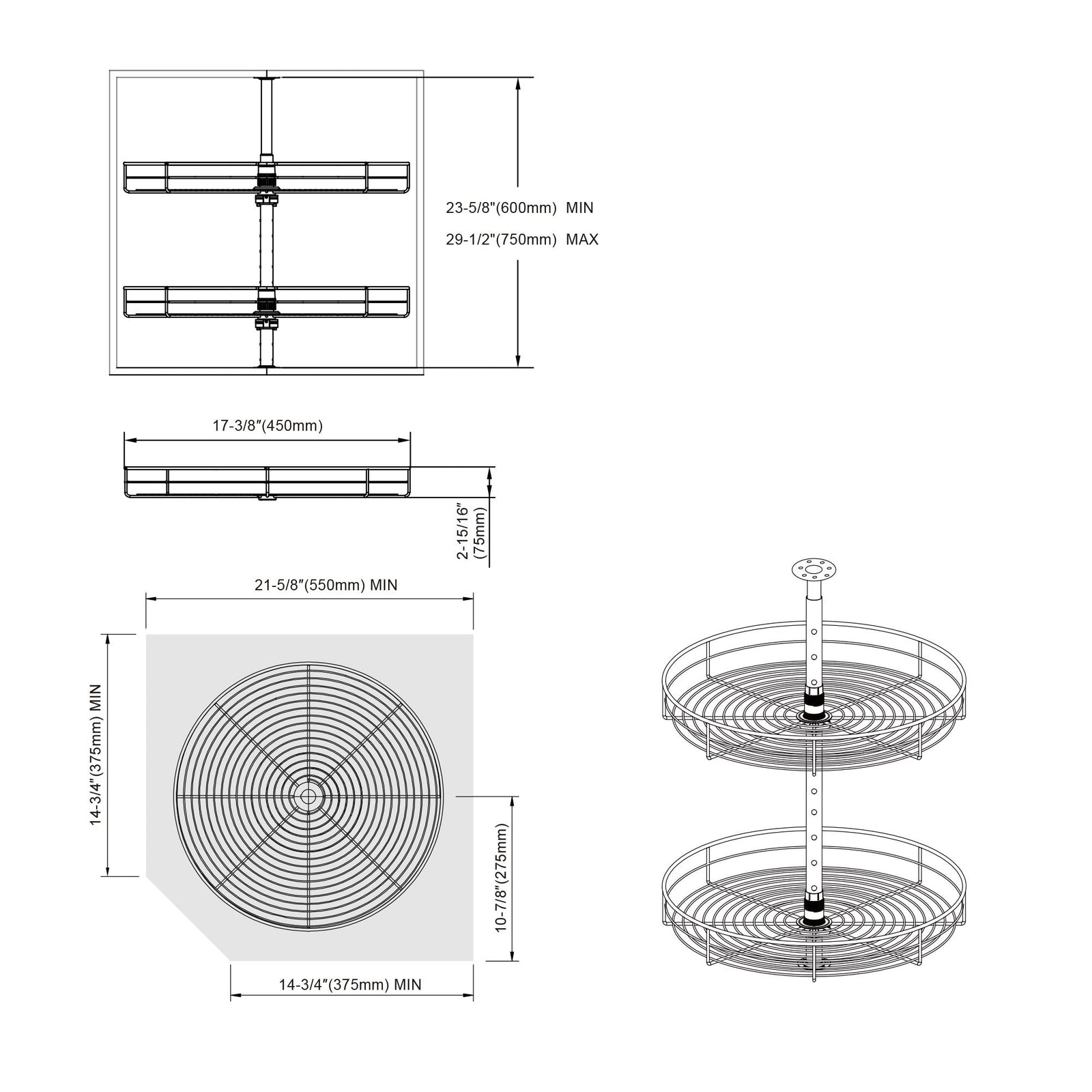 Dowell Lazy Susan - 18