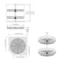 Dowell Lazy Susan - 18" Diameter/Round, 2 Shelves, Kitchen Wall Corner Cabinet Organizer, Chrome - 4001 360D Series